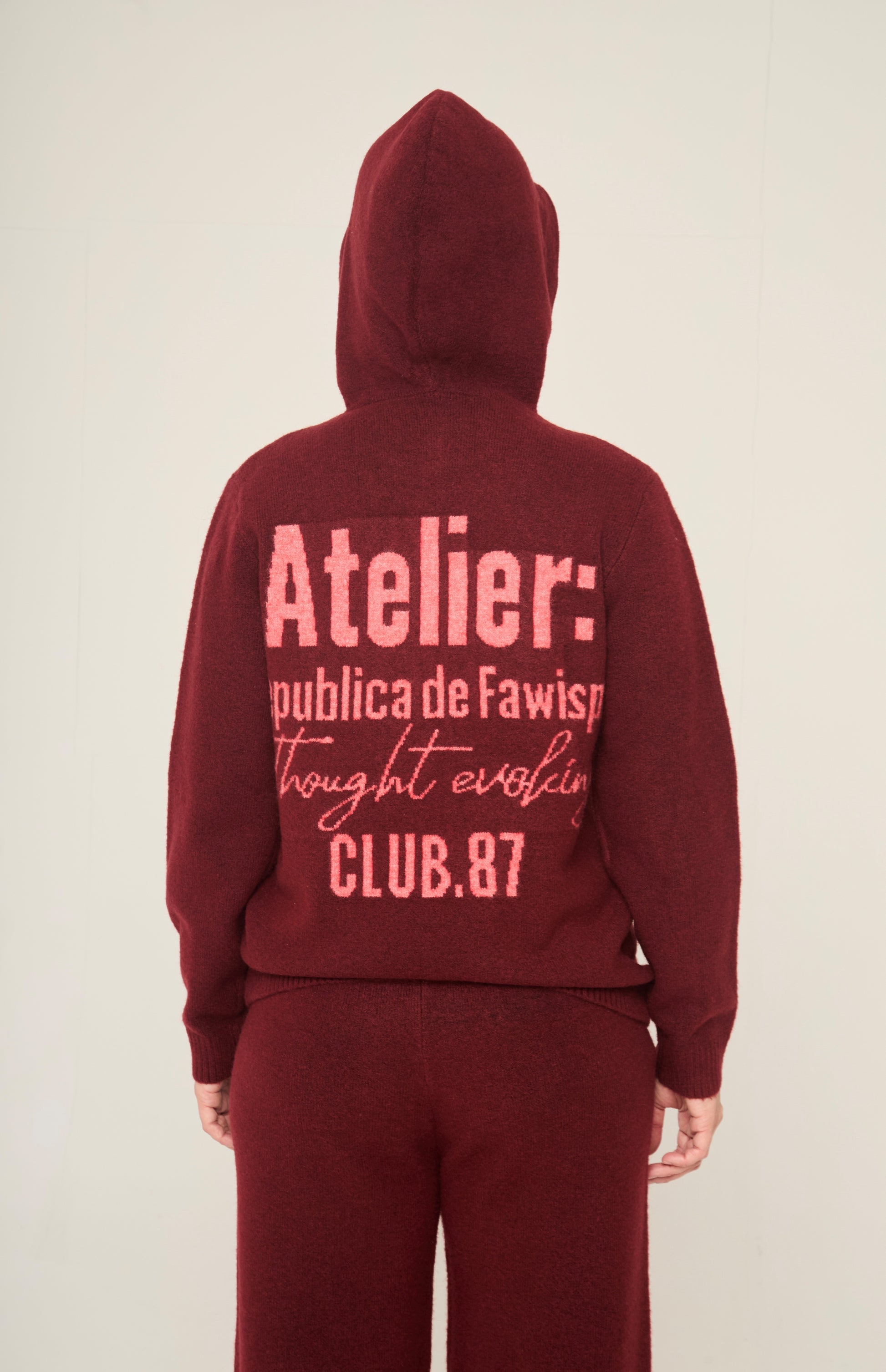 Club 87 mohair relaxed sweat pants and hoodie set