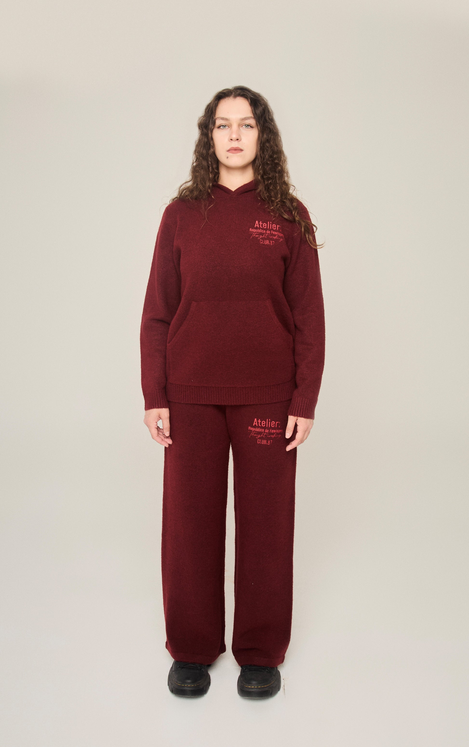 Club 87 mohair relaxed sweat pants and hoodie set