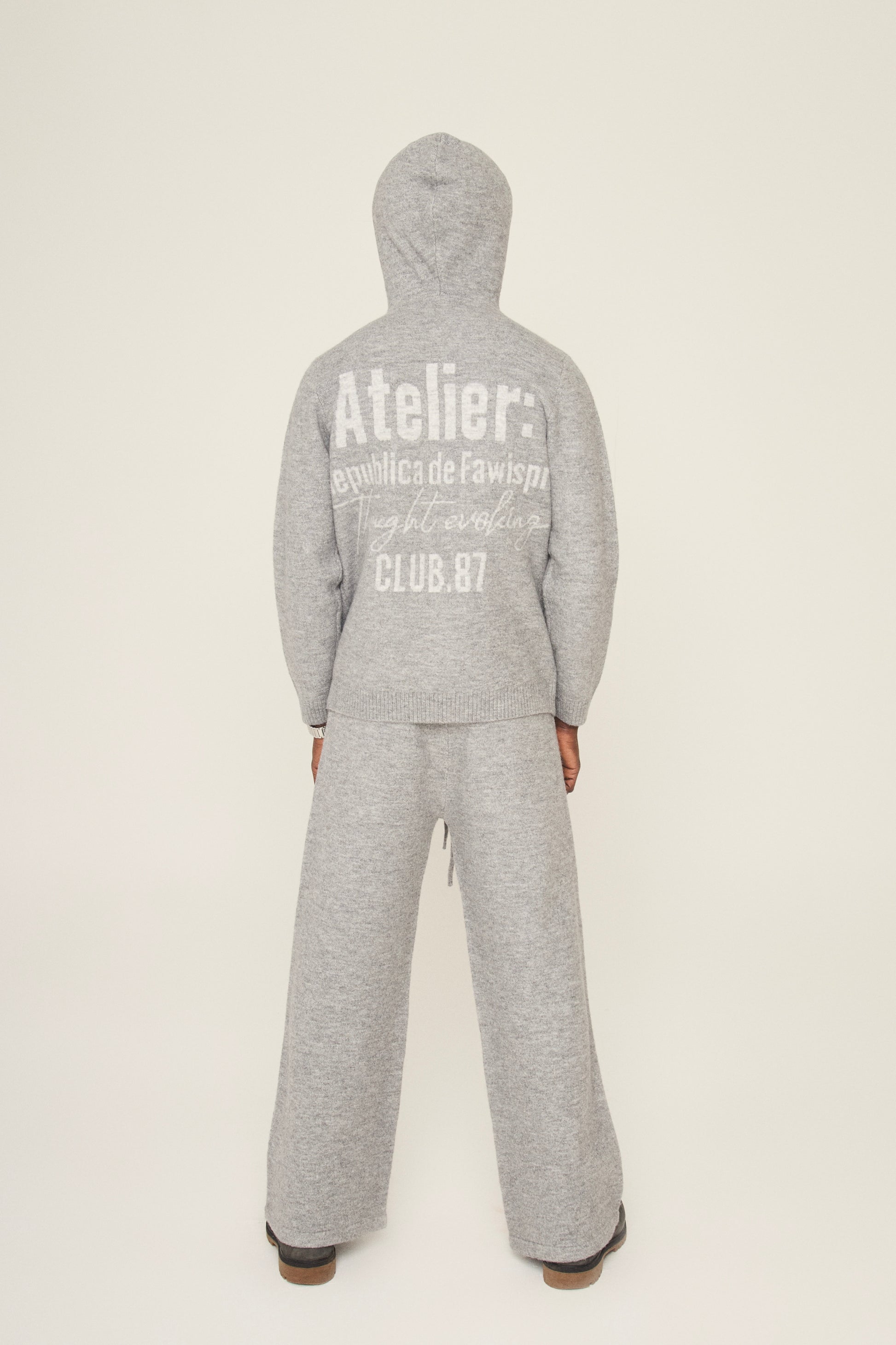 Club 87 mohair relaxed sweat pants and hoodie set