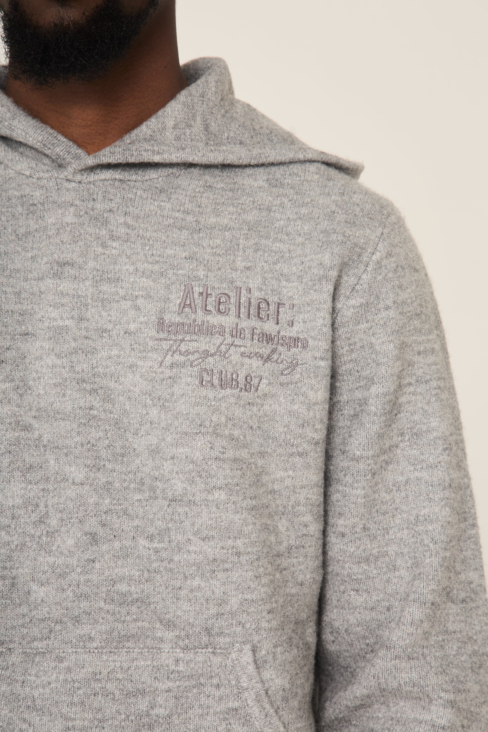 Club 87 mohair relaxed sweat pants and hoodie set