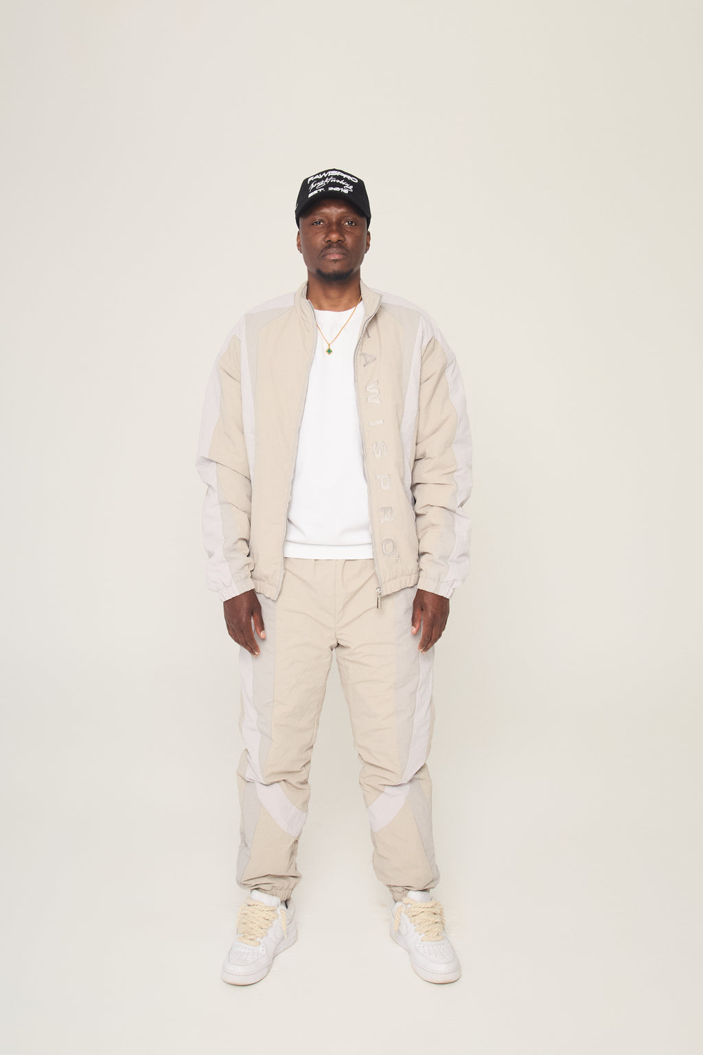 Crinkle Nylon track suit