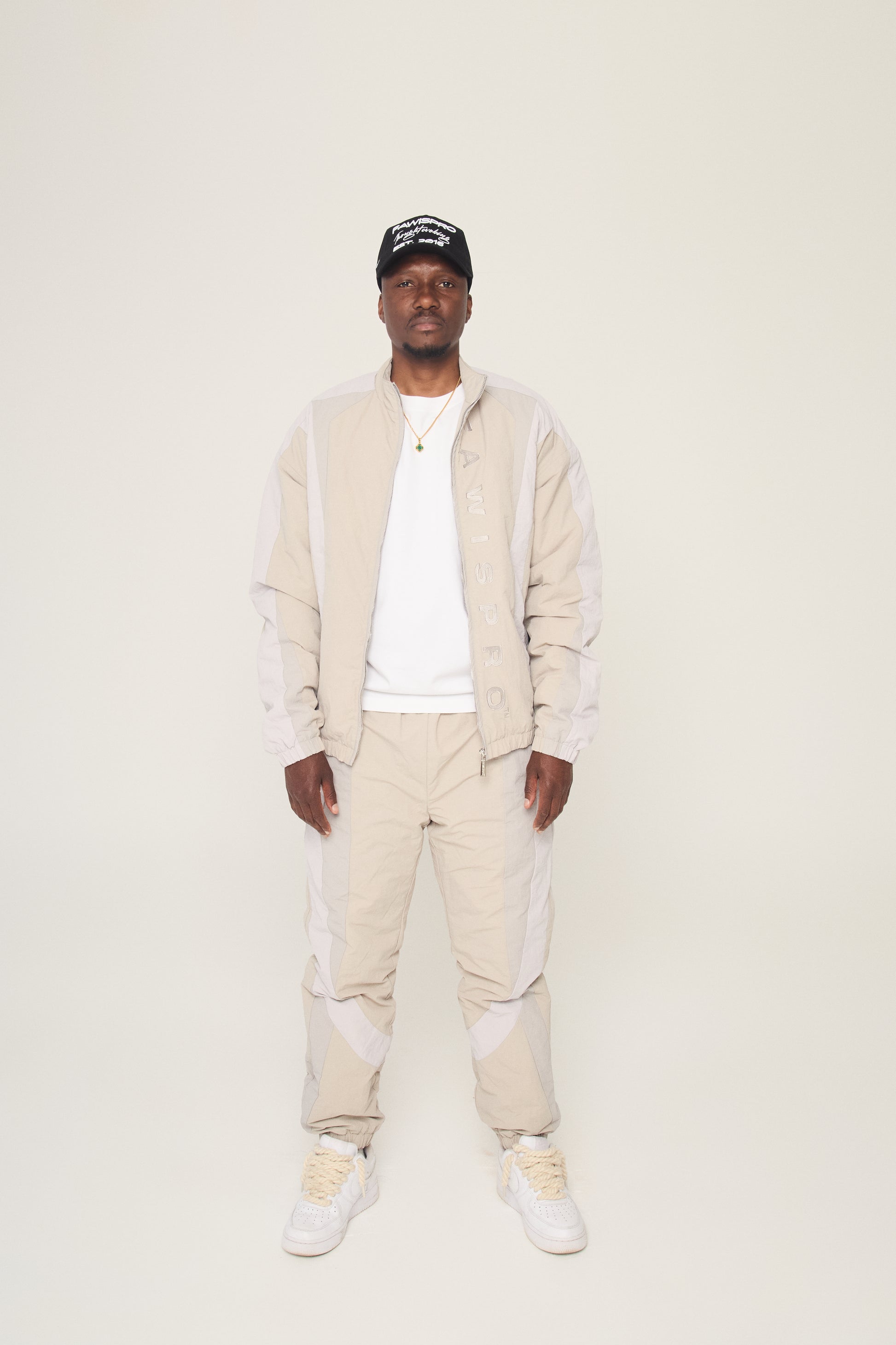 Crinkle Nylon track suit